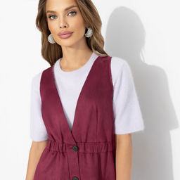 Сарафан из мягкой экозамши, Магическая сила (бордо) - Charutti фото 3