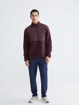 Dik Yaka Uzun Kollu Polar Erkek Sweatshirt