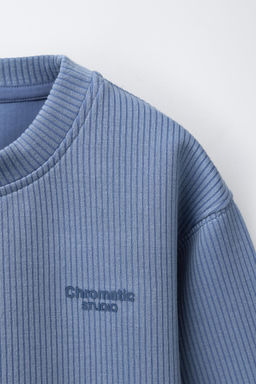 RIB SWEATSHIRT WITH MODAL - Zara фото 4