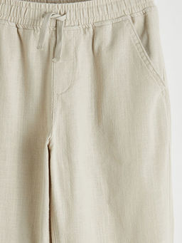 Keten G?r?n?ml? Erkek ?ocuk Pantolon