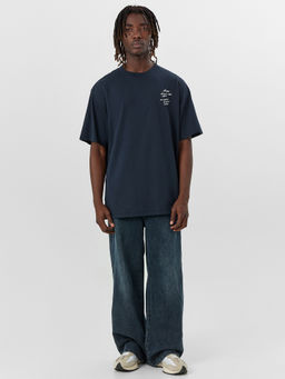 Футболка мужская синяя с принтом - Mark formelle фото 4