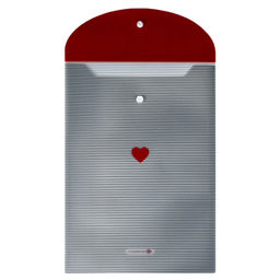 Папка для школьных тетрадей пластиковая Феникс+, арт. 72249/ 12 СЕРДЕЧКО НА ПОЛОСКАХ (полипропилен, формат А4, 24х33 см, 1 отделение (-я), кнопка, УФ-печать)