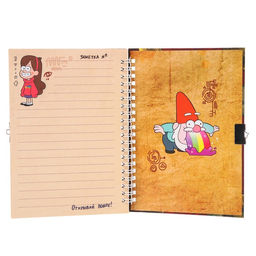 Записная книжка А5 на замочке Дневник тайных открытий, 50 листов, Гравити Фолз - Disney фото 5