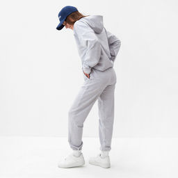 Костюм женский спортивный (толстовка и брюки) MIST, размер 44-46, серый