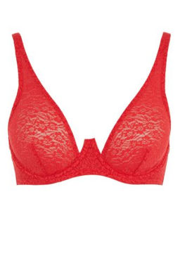 Fall in Love Dantelli Pedsiz Balenli K?rm?z? Bra