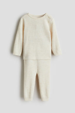Conjunto de 2 piezas en lana merino