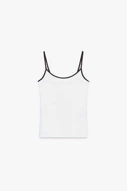 CONTRAST STRAP VEST TOP - Zara фото 10