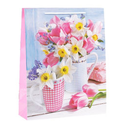 Цена за 12 шт. Пакет подарочный 26x32x9см / 459M /уп 12/960/ микс - Галеонтрейд фото 4