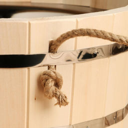 Шайка - таз для бани и сауны, 15 л, деревянная, нержавеющая вставка, «Добропаровъ»