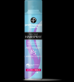 Prof.Touch Лак для волос "Pro vitamin B5 & Keratin complex" ЭСФ (265мл). 24 АКЦИЯ !!!