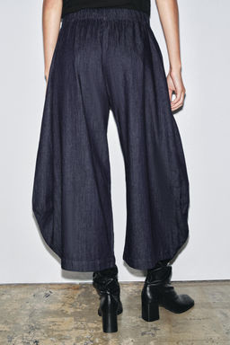 ZW COLLECTION VOLUME DENIM TROUSERS - Zara фото 3