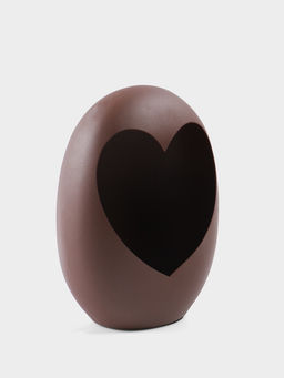 Подсвечник в форме сердца текстурный Шоколад, 16.5?8.5?22 1 см