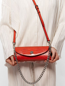 LACCOMA сумка J0117-красный эко кожа хлопок  фото 8