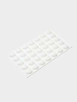 Форма для муссовых десертов и шоколада KONFINETTA Сердца, силикон, 29.7?17.3?1.5 см, 35 ячеек (2.7?2.5 см), белая