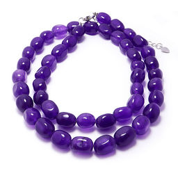 Бусы из камня Аметистовый агат привлекает дары Вселенной, исполняет желания