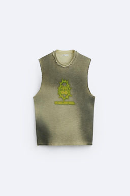 TANK TOP WITH CONTRAST PRINT - Zara фото 6