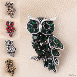 Брошь Сова / 6489 /уп 12/микс