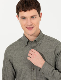 Ye_il Slim Fit Uzun Kollu G_mlek