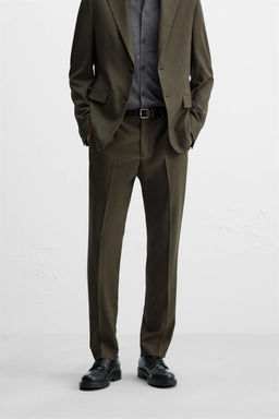 TEXTURED SUIT TROUSERS - Zara фото 5