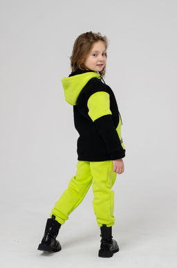 886Д Костюм детский "Черный/салатовый"