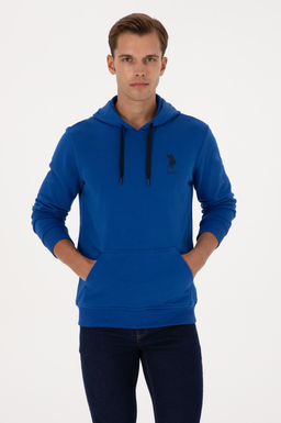 Erkek Mavi Basic Sweatshirt Sepette S_rpriz _ndirim