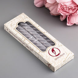 Набор свечей витых, 2.3×24.5 см, 5 ч, 50 г, 4 шт., серый