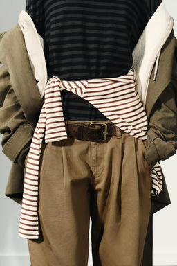 LOW-RISE CHINO TROUSERS