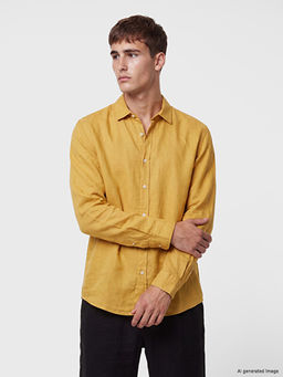 Regular Fit %100 Keten Erkek G?mlek
