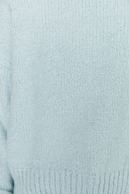 Mint Genis Kal?p Yumusak Dokulu Basic Triko Kazak TWOAW23KZ00185