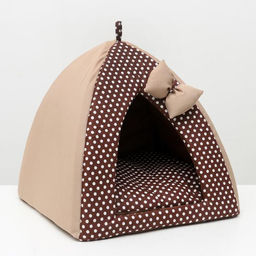 Домик-вигвам Нежность, 40 х 40 х 37 см, бязь, коричневый