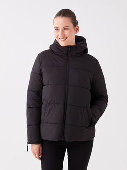 Kad?n Kap??onlu D?z ?i?me Mont