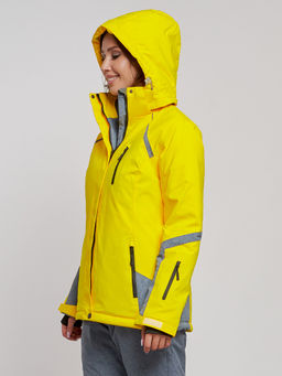 Горнолыжная куртка женская зимняя желтого цвета 2316J - Chunmai фото 5