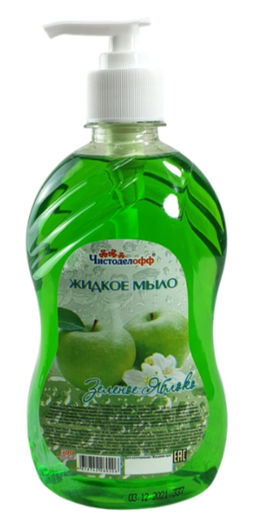 Жидкое мыло 500мл дозатор Зеленое яблоко