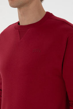 Erkek Koyu Frambuaz Basic Sweatshirt Sepette S_rpriz _ndirim - U.s. polo assn фото 7