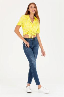 U. S. Polo Assn Женская неоново-желтая трикотажная рубашка - U.s. polo assn фото 11