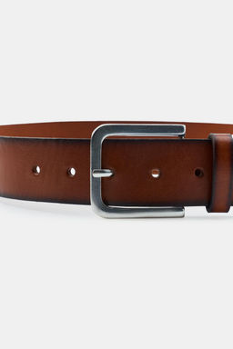 100% WASHED EFFECT LEATHER BELT - Zara фото 8