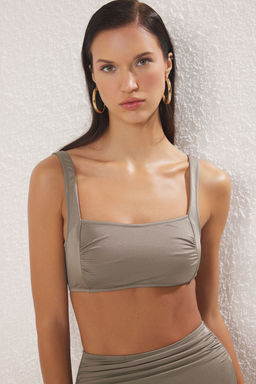 Haki Buzgulu Bralette Kapl? Bikini Ustu TBESS25BU00035