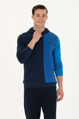 U. S. Polo Assn Мужская темно-синяя толстовка с капюшоном