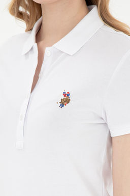 Женская белая базовая футболка Неожиданная скидка в корзине - U.s. polo assn фото 7