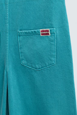 EMBROIDERED PATCH DENIM JUMPSUIT HARRY LAMBERT FOR ZARA X DISNEY  фото 4