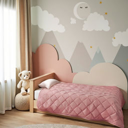 Покрывало Этель 1.5 сп 120×200±5 см, розовый, велюр, 100% п/э