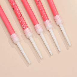 Цена за 2 шт. Свечи для торта Блестящая вечеринка, 6 шт., розовые - Страна карнавалия фото 4