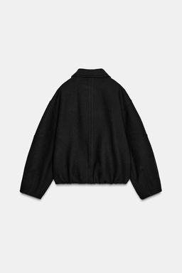 BALLOON BOMBER JACKET WITH CONTRAST WOOL COLLAR - Zara фото 10