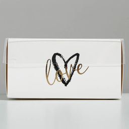 Цена за 5 шт. Коробка для кондитерских изделий с PVC крышкой Love, 11.5 х 11.5 х 6 см