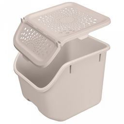 Контейнер для овощей и корнеплодов пластмассовый 7,8л, 27,5х24х24см, светло-бежевый, Phibo (Россия) - Домашняя мода фото 4