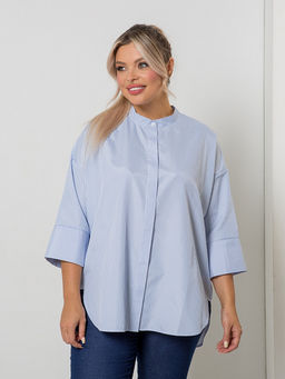 Блузка 1274 голубая полоска - Novita фото 11