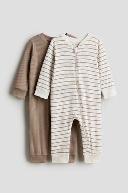 Pack de 2 pijamas enteros en algod?n