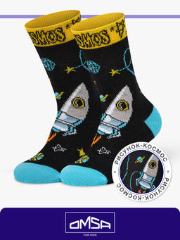 (Omsa) Calzino 23P80 (космос) nero/turchese