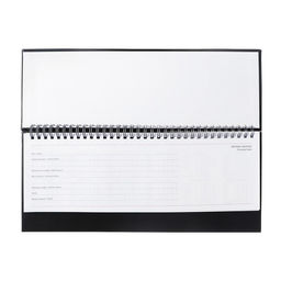 Планинг недатированный 100 х 300 мм, 56 листов, на гребне, обложка из искусственной кожи, чёрный - Calligrata фото 3