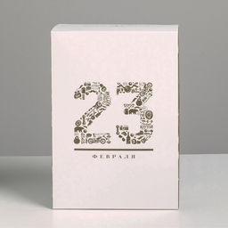 Цена за 2 шт. Коробка подарочная складная, упаковка, «23 февраля», 16×23×7.5 см